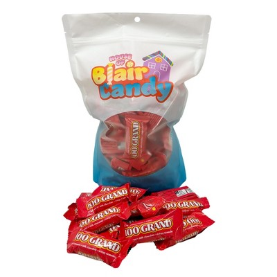 Blair Candy – 100 Grand Fun Size Candy Bars – Crispy, Chewy, Chocolate-Covered Candy - Available in 1, 2, 3, and 5 Pound Resealable Bags