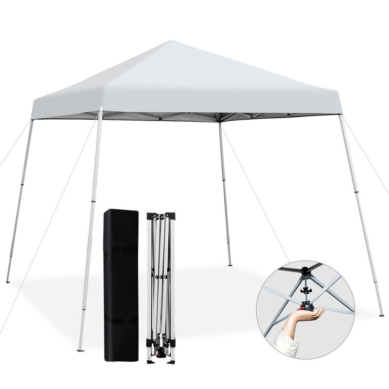 Costway 10x10ft Patio Outdoor Instant Pop-up Canopy Slanted Leg UPF50+ Sun Shelter, 1 of 11