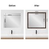 Amanti Art Mirror Makeover Bathroom Mirror Frame Border Kit - Fully Assembled Peel and Stick Frame - Mirror NOT Included - Wildwood Brown Narrow Trim - 4 of 4