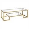 54" Brass Finish Coffee Table - Henn&Hart - 2 of 4