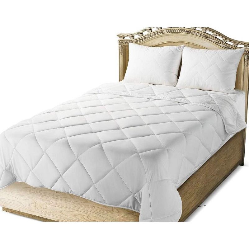 Mastertex Down Alternative Quilted Bed Comforter – White, 3 of 8