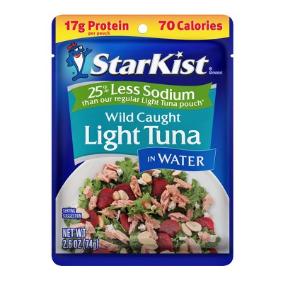 StarKist Reduced Sodium Chunk Light Tuna in Water Pouch - 2.6oz