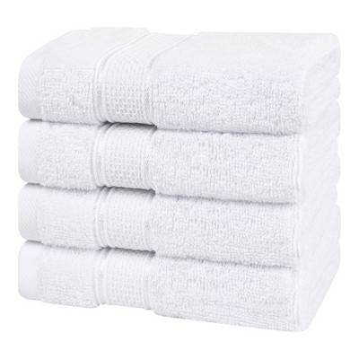 White Turkish Cotton Luxury Washcloth Set