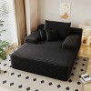 Modern Oversized Sofa Bed Lounger, Chaise with Pillows for Moviebonus Room, Plush Corduroy Fabric Cover Sofa Bed with Foam Filling-Baofuwish - 2 of 4