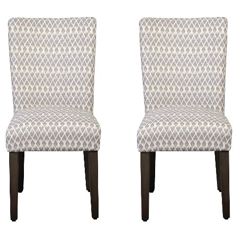Parson Dining Chair Wood/Gray Diamond (Set Of 2) - HomePop : Target