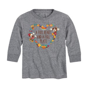 Boys' - Disney - A Full Heart And A Full Plate Long Sleeve Graphic T-Shirt - 1 of 3