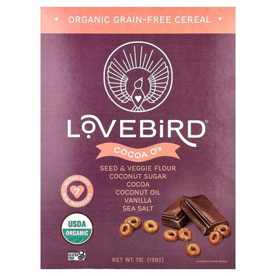 Lovebird, Organic Grain-Free Cereal, Cocoa O's, 7 oz