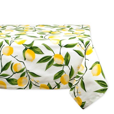 52" x 52" Cotton Lemon Bliss Kitchen Tablecloth - Design Imports