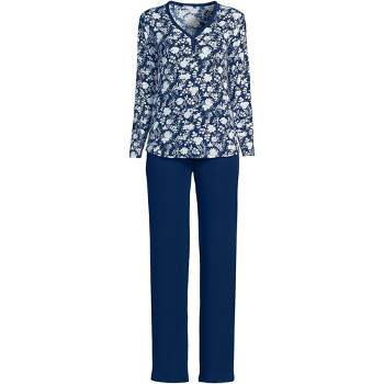 Lands' End Women's Tall Pajama Set Knit Long Sleeve T-Shirt and Flannel  Pants, Chicory Blue Snowman, Medium : : Clothing, Shoes &  Accessories
