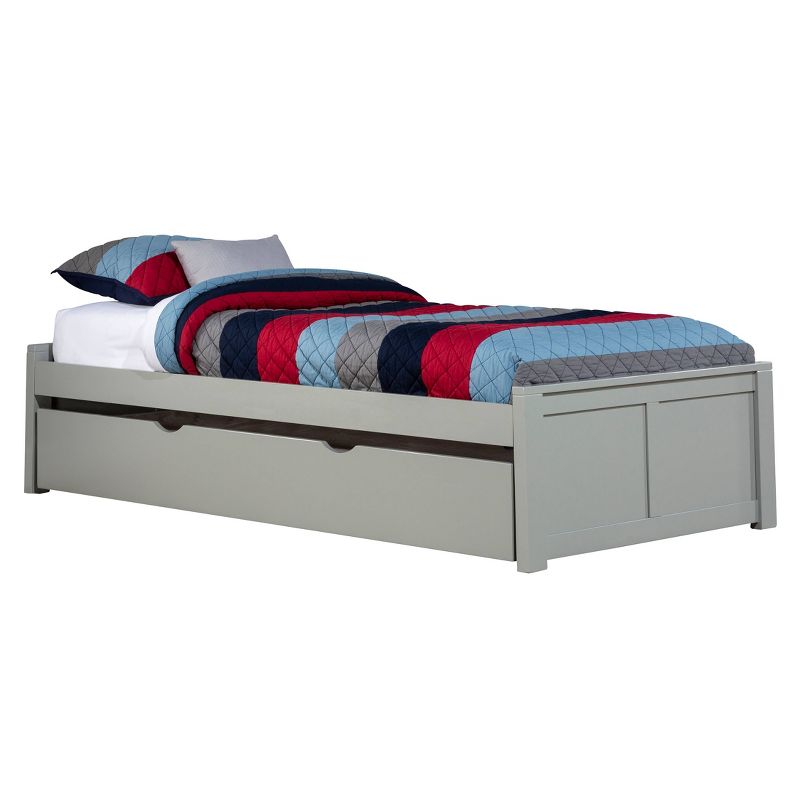 Twin Pulse Platform Kids&#39; Bed with Trundle Gray - Hillsdale Furniture, 1 of 6
