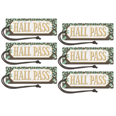 Teacher Created Resources Eucalyptus Magnetic Hall Pass, Pack of 6