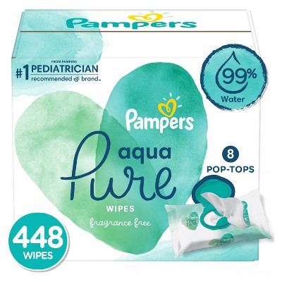 Image of Pampers Aqua Pure Baby Wipes - 448ct