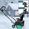 Corded Electric Snow Blower with 180° Rotating Chute & LED Lights 2200W Brushless Motor Clears 20" Wide, 12" Deep Path Up to 25 Ft for  Walkways - 3 of 4