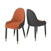 WJSHome Kitchen Chairs Mid-Century Modern Dining Chairs Set of 2, Upholstered Kitchen Chairs with Metal Legs for Dining Room - 2 of 4