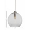 Toltec Lighting Kimbro 1 - Light Pendant in  Brushed Nickel with 13.75" Clear Bubble Shade - 2 of 2