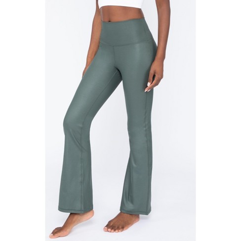 Women's Cozy Ribbed Crossover Waistband Flare Legging Pants - Colsie™ Heathered  Gray Xs : Target