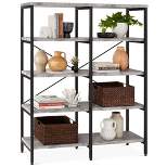 Best Choice Products 55in Storage Bookshelf for Living Room, Walkway w/ Industrial, Elevated Design
