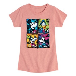 Girls' - Disney - Mickey Friends Urban Fitted Short Sleeve Graphic T-Shirt - 1 of 4