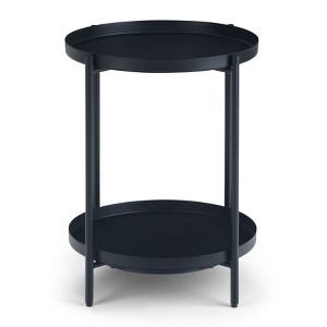 NicBex 2 Tier End Table 16.9" Waterproof Small Side Table with Removable Tray for Indoor Outdoor - 1 of 4