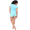 ADR Women's 100% Cotton Pajamas, Short Knit Top Woven Bottom Pj Set - 2 of 3