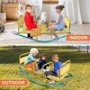 NAYSAYE Kids Outdoor Rocking Horse Triple Double Seesaw Playground Equipment for Fun Backyard Play, Multicolor, 33"*15"*4" - 2 of 4