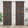 Sweet Jojo Designs Girl Window Curtain Panels 84in. Boho Floral Wildflower Black Orange and Blue - 2 of 4