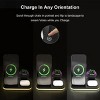 3-in-1 Fast Wireless Charging Station for iPhone 12/13/14 Series, Apple Watch AirPods - 15W Power, Night Stand Mode (Black) - 3 of 4