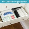 Aoibox 12 Pack Adjustable Drawer Dividers for Clothes Clear Plastic Expandable 4 Inch High Organizer for Dresser Storage - 4 of 4