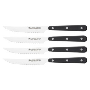 Henckels Eversharp 4pc Steak Knife Set: Dishwasher-Safe, Full Tang, Ergonomic Handle, 18/0 Stainless Steel Blade - 1 of 1