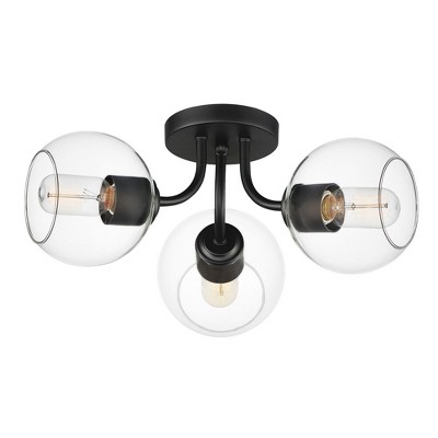 Maxim Lighting Knox 3 - Light Semi-Flush Mount in  Black