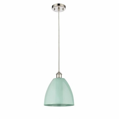 Plymouth Dome - 1 Light Cord Hung Mini Pendant In Industrial Style-12.88 Inches Tall and 9 Inches Wide