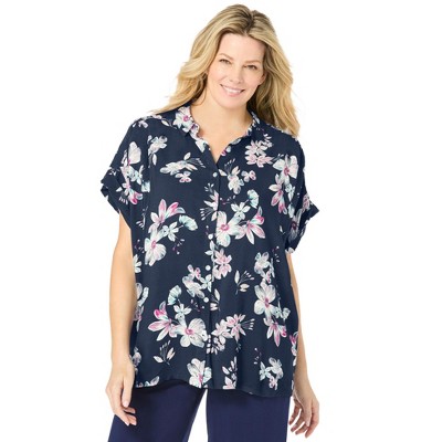 Woman Within Relaxed Campshirt