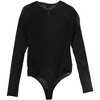 GUESS Womens Mixed Media Cut Out Bodysuit Jumpsuit - 2 of 2