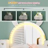 JOYMOR Kids Vanity with Touch Screen & 3-Color Lights, Adjustable Mirror, Table & Chair Set with Storage (White) - 2 of 4