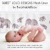 Sweet Jojo Designs + BreathableBaby Boy, Girl, Unisex/Gender Neutral Breathable Mesh Crib Liner Pad Watercolor Elephants Grey - 3 of 4
