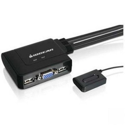 IOGEAR GCS22u 2-Port USB KVM Switch - 2 x 1 - 4 x Type A USB, 2 x HD-15 Monitor