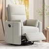 360 Degree Swivel Recliner Chair With Detachable Pillow, Backrest And Footrest, Curved Armrest Manual Home Theater Seating, Sofa Chair - 2 of 4