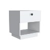 Sapphtopaz Modern Night Stand with Open Storage Shelf & 1 Drawer Space-Saving Wood Side Table 2-Tier Small Nightstand for Bedroom,Living Room - 4 of 4