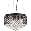 Elegant Lighting Tully 6 lights pendant in black - 3 of 4