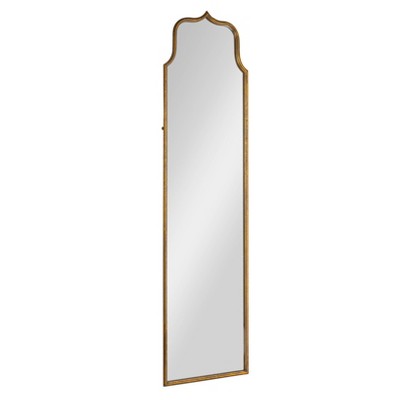 Storied Home Arched Floor Length Metal Framed Wall Mirror Antique Goldleaf: 70 Inch Rectangular Design, No Assembly Required