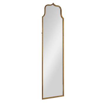 Storied Home Arched Floor Length Metal Framed Wall Mirror Antique Goldleaf