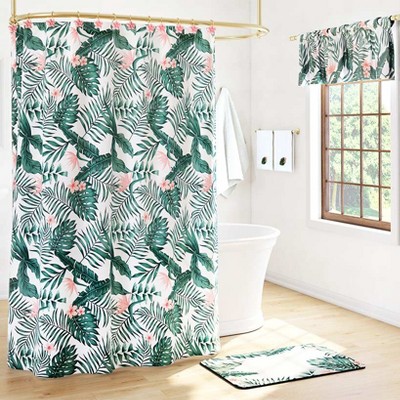 The Lakeside Collection Palm Floral Bath Collection - Shower Curtain