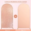 Bling Arch Backdrop Cover, Sequin Wedding Arch Stand Cover with Zipper, Round Top Fitted Backdrop Covers for Birthdays, Wedding and Party Decoration - 2 of 4