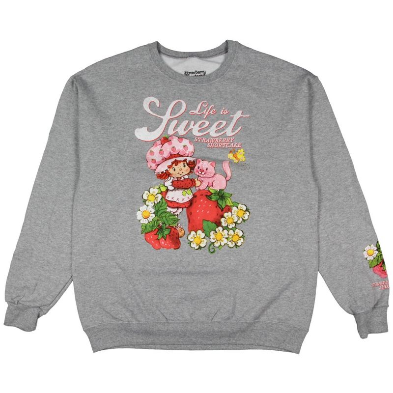 Strawberry Shortcake Women's Life Is Sweet Oversized Crewneck Sweatshirt, 1 of 5