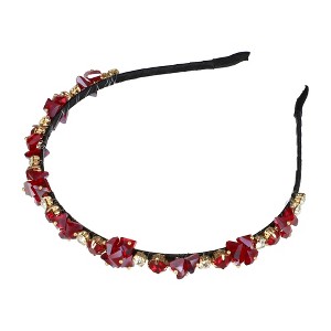 Unique Bargains Women's Bling Unspecified Shapes Rhinestone Headband 4.92"x0.59" 1Pc - 1 of 4