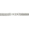 Black Bow Jewelry Men's 7.75mm Sterling Silver Solid Domed Curb Chain Bracelet - 3 of 4