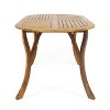 PAGED Modern Outdoor Dining Table Rectangle Patio Dining Table with Sleek Metal Frame for Patio, Lawn, Courtyard - 3 of 4