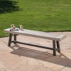 Set of 2 Outdoor Acacia Wood Benches, 63'' Modern Patio Dining Benches for Garden, Backyard, Balcony or Poolside – Cuddlewood - 2 of 4