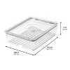 iDESIGN Large Short Produce Storage Bin with Insert Tray The Fresh Collection Clear Bin: Kitchen Cabinet Organizer, Plastic - image 3 of 4