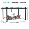 10x10 Ft Outdoor Pergola, Retractable Pergola with Adjustable Canopy, 4 Curtains, Weatherproof, Small Patio Pergola Canopy for Backyard, Garden - 4 of 4